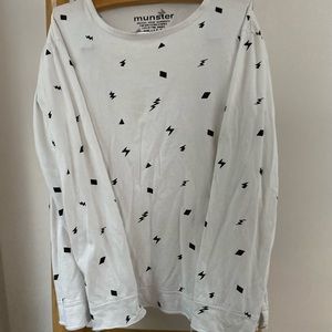 White with small black triangle prints from Munster Kids